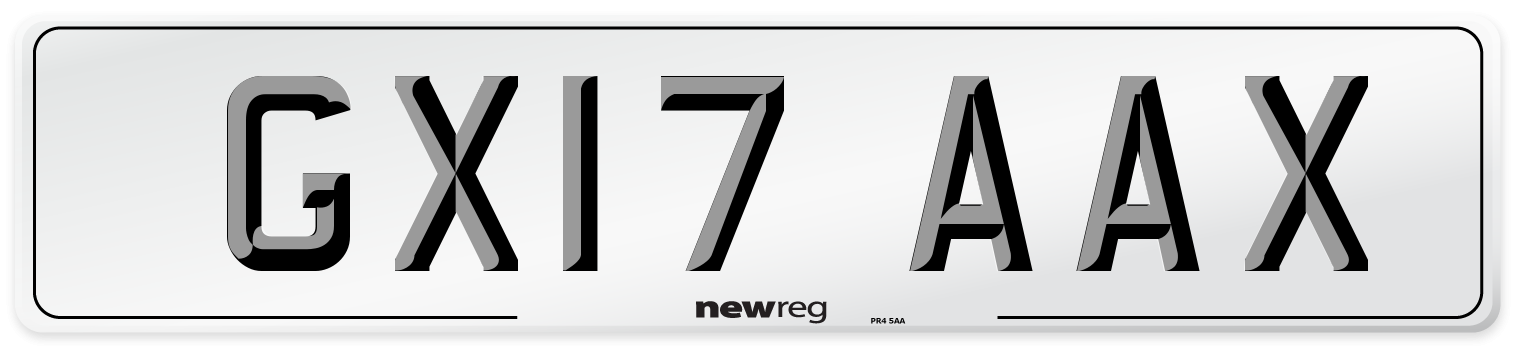 GX17 AAX Number Plate from New Reg